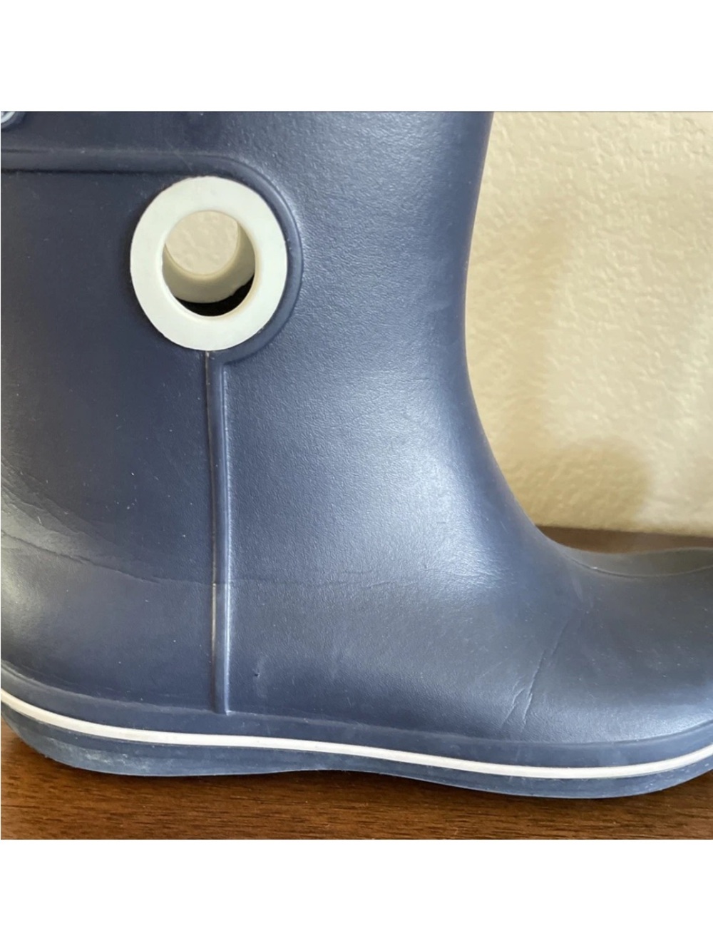 Crocs Jaunt Shorty Rain Boots Pull On Shoes Booties Womens Sz 7 Navy Blue 15769 - Picture 12 of 14